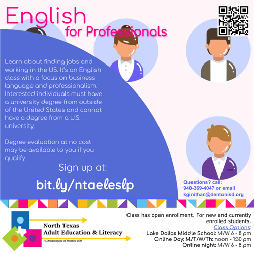 English for Professionals flier